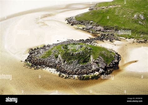 Dun Borranish Prehistoric Iron Age Dun And Causeway On Tidal Island On