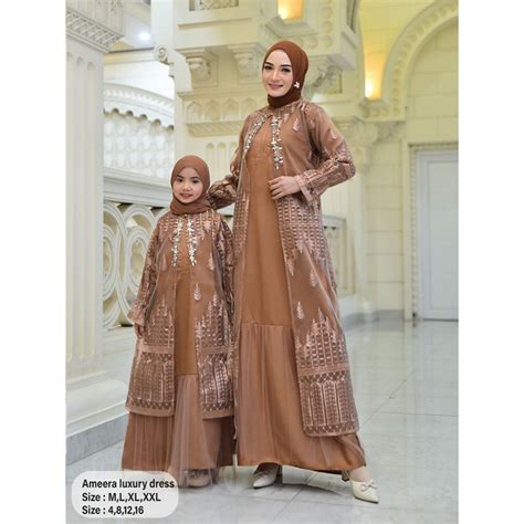 Jual Gamis Couple Ameera Luxury Dress Gamis Couple Maxmara Exclusive