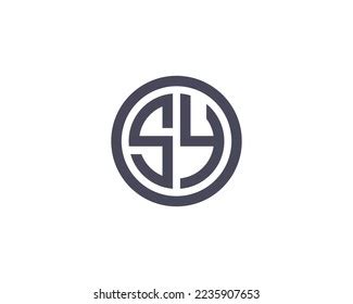 Sy Logo Design Vector Template Stock Vector (Royalty Free) 2235907653 ...