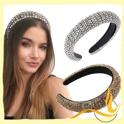 Only Tiara Faixa De Cabeça Enchimento Feita À Mão Strass