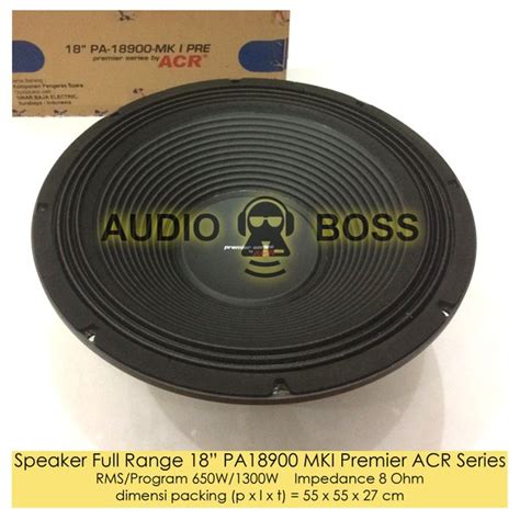 Jual Speaker ACR Full Range 18 Inch 18 In 18in PA ACR 18900 MKI Premier