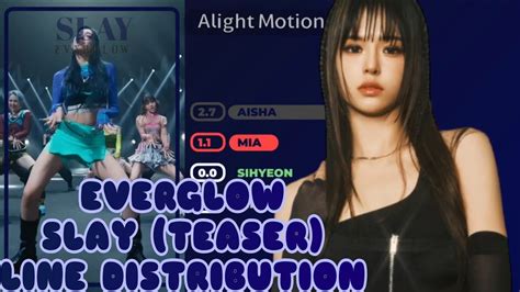 Everglow Slay Teaser Line Distribution Youtube