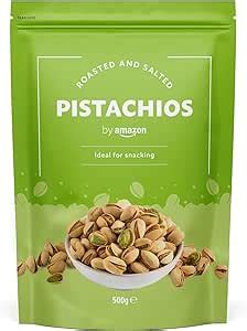 By Amazon Roasted And Salted Pistachios 500g Amazon Co Uk Grocery