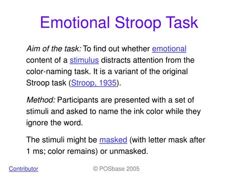 Ppt Emotional Stroop Task Powerpoint Presentation Free Download Id270699