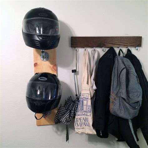 Diy Helmet Rack So Easy You Bike Storage Shed Storage Small Storage