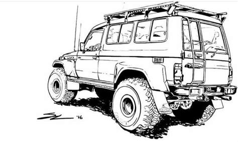 Toyota Land Cruiser Coloring Pages Sketch Coloring Page