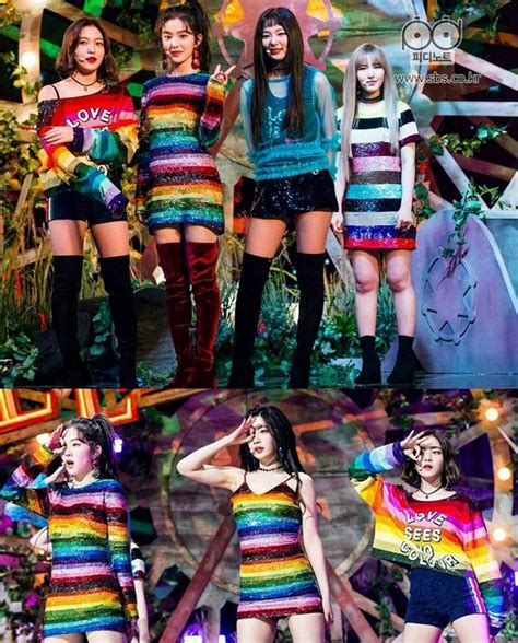 레드벨벳 Red Velvet Peak A Boo SBS Inkigayo Red velvet outfit Red