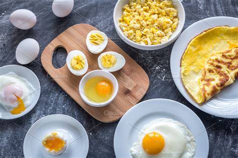 Different ways of cooking eggs ~ Food & Drink Photos ~ Creative Market