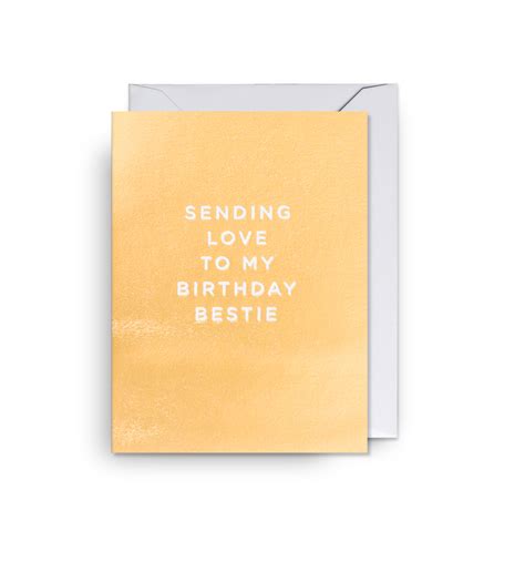 Sending Love To My Birthday Bestie Mini Card By Lagom Curiouser