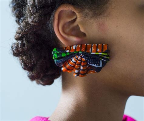 Diy Ankara African Dutch Wax Print Earrings Using Textile Hardener Diy African Jewelry Diy