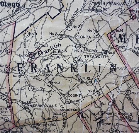 Franklin Map (showing location of old schools) - Delaware County NY ...