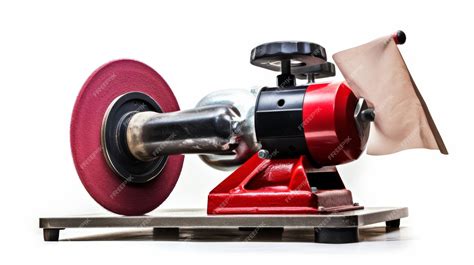 Premium Photo | Bench Grinder and Grinding Wheel Setup on White Background