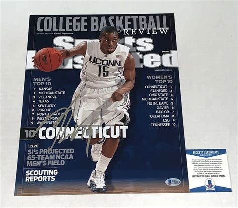 Kemba Walker Signed Uconn Huskies Sports Illustrated Cover 11x14 Photo