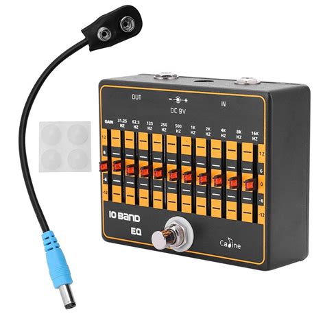 10-Band Equalizer Effect Pedal with Cable for Guitar Bass Accessory ...