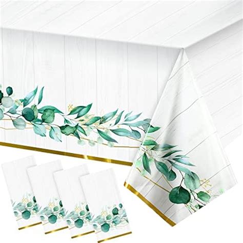 Amazon Pack Spring Sage Green Baby Shower Plastic Tablecloth