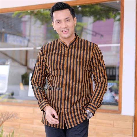 Kemeja Lurik Salur Exclusive Pria Terbaru Baju Lurik Lengan