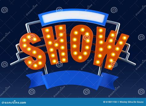 Logo Show - Text Template Show - Vintage Marquee Light Show Sign ...