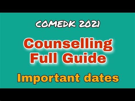 Comedk Counselling Full Process Detailed Explanation Comedk