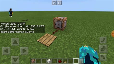 Minecraft komut bloğu ile ev yapımı YouTube