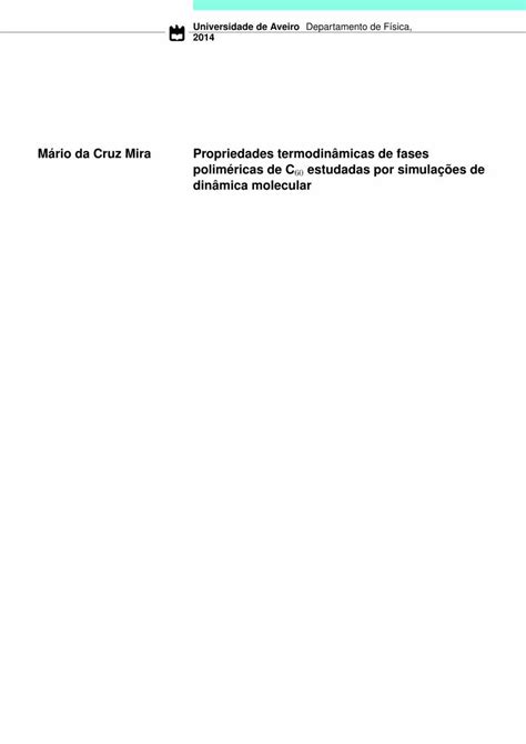 Pdf M Rio Da Cruz Mira Propriedades Termodin Micas De Fases