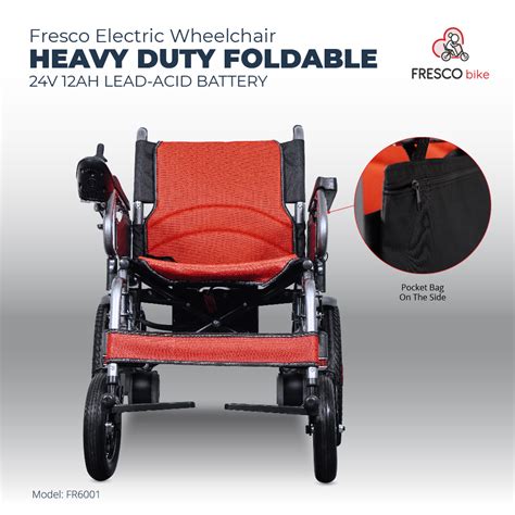 Electric Wheelchair Heavy Duty Foldable With Lead Acid Batte