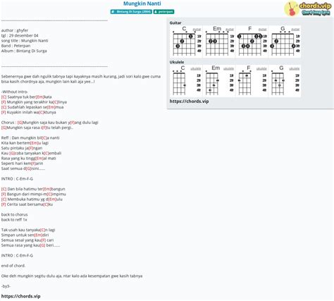 Chord: Mungkin Nanti - tab, song lyric, sheet, guitar, ukulele | chords.vip