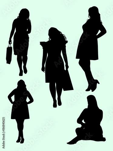 Plus Size Woman Gesture Silhouette 02 Good Use For Symbol Logo Web Icon Mascot Sign Or Any