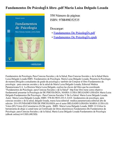 Fundamentos de psicologia compress Fundamentos De PsicologÍA libro