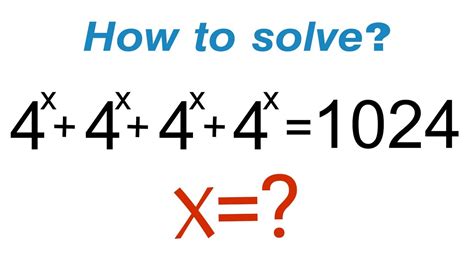 Math Olympiad A Nice Exponent Problem How To Solve Youtube