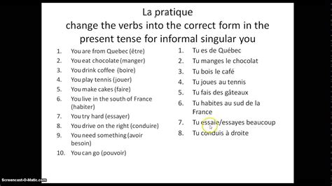 French Formal And Informal Explanation And Practice YouTube