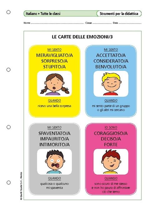 Le Carte Delle Emozioni Giunti Scuola