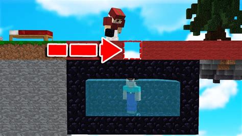 Obsidian Water Drown Trap In Hypixel Bedwars No Escape Troll Youtube