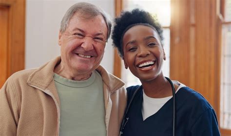 Premium Photo Face Hug And Senior Man With Nurse Home And Healthcare