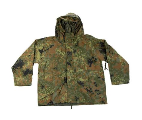 Bw Flecktarn Ecwcs N Sseschutzjacke Regenjacke Camouflage Jacke Medium