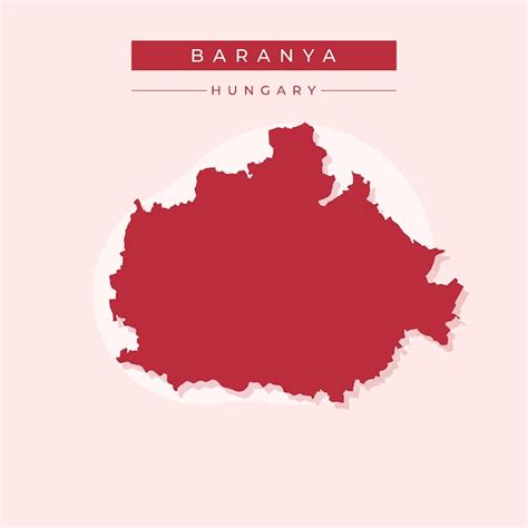 Ilustração Vetorial Do Vector Do Mapa De Baranya Hungria Vetor Premium