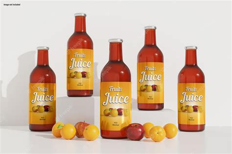 Premium PSD | Fruit juice bottle mockup