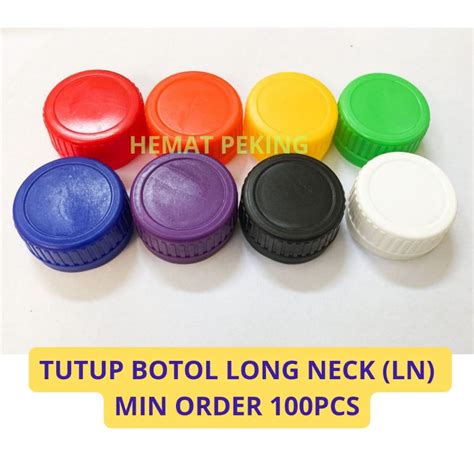 jual tutup botol plastik long neck paket isi  pcs air mineral segel