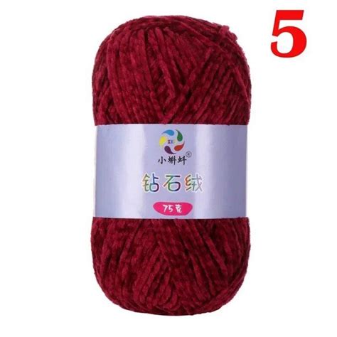 Pelote De Chenille En Velours Doux Fil De Laine Chaud Pour Crochet