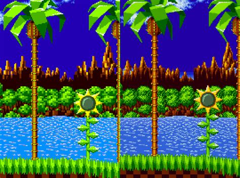 Comparison: Green Hill Zone across Sonic 1 and... - Sonic The Hedgeblog