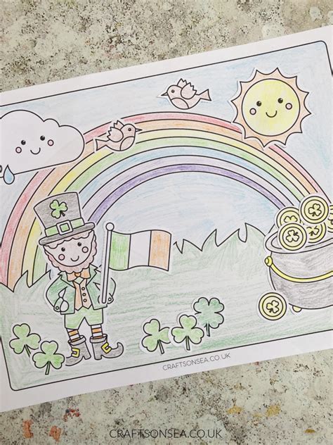 Cut And Paste St Patricks Day Craft Free Printable Crafts On Sea