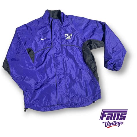 Y2k Vintage Nike Tcu Team Issued Windbreaker Jacket Fans Vintage