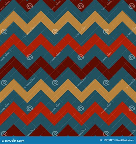 Retro Chevron Seamless Pattern Stock Vector Illustration Of Patterns