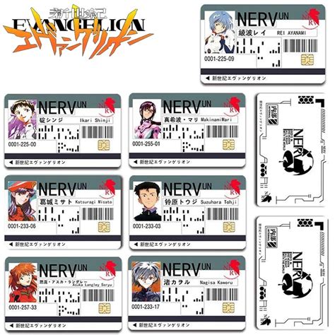 Pcs Evangelion Anime Cart O De Cr Dito Adesivo Para Cart O De Cr Dito