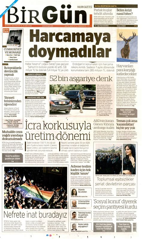 Birg N Gazetesi Eyl L Pazar