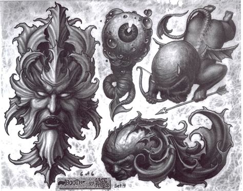 Some Paul Booth Flash Sheets Paul Booth Dark Art Tattoo Art