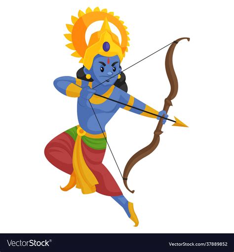 Lord rama cartoon character Royalty Free Vector Image