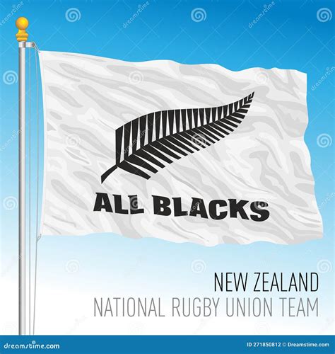 Rugby Federation of New Zealand Flag, Illustration Editorial ...