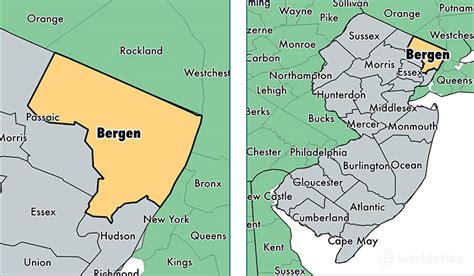 Bergen County Map With Cities