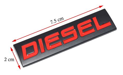 Diesel Sticker for Car Fuel Tank, Metal (Black) - caroxygen