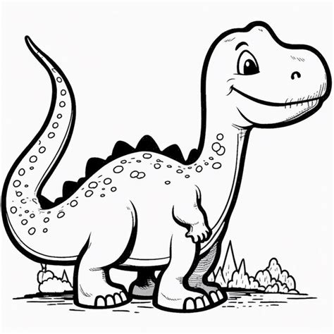 Un Dinosaure De Dessin Animé Avec Des Taches Sur Son Corps Et Une Ia